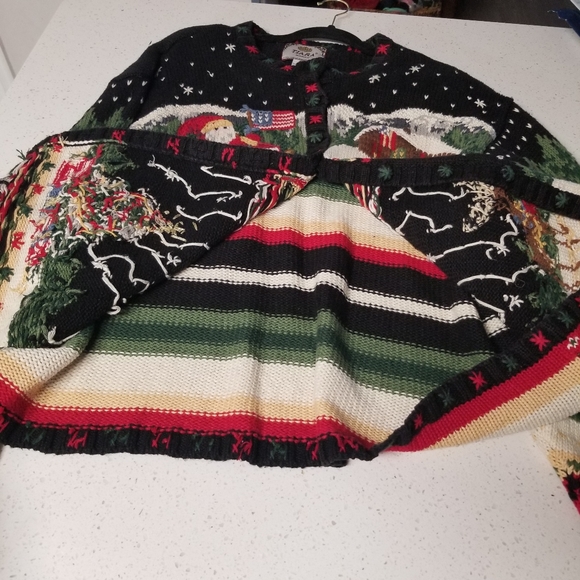 Christmas Ugly Sweater Cardigan Sz 22/24 - Picture 13 of 16